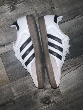 adidas White and Black Classic Low-Top Sneakers